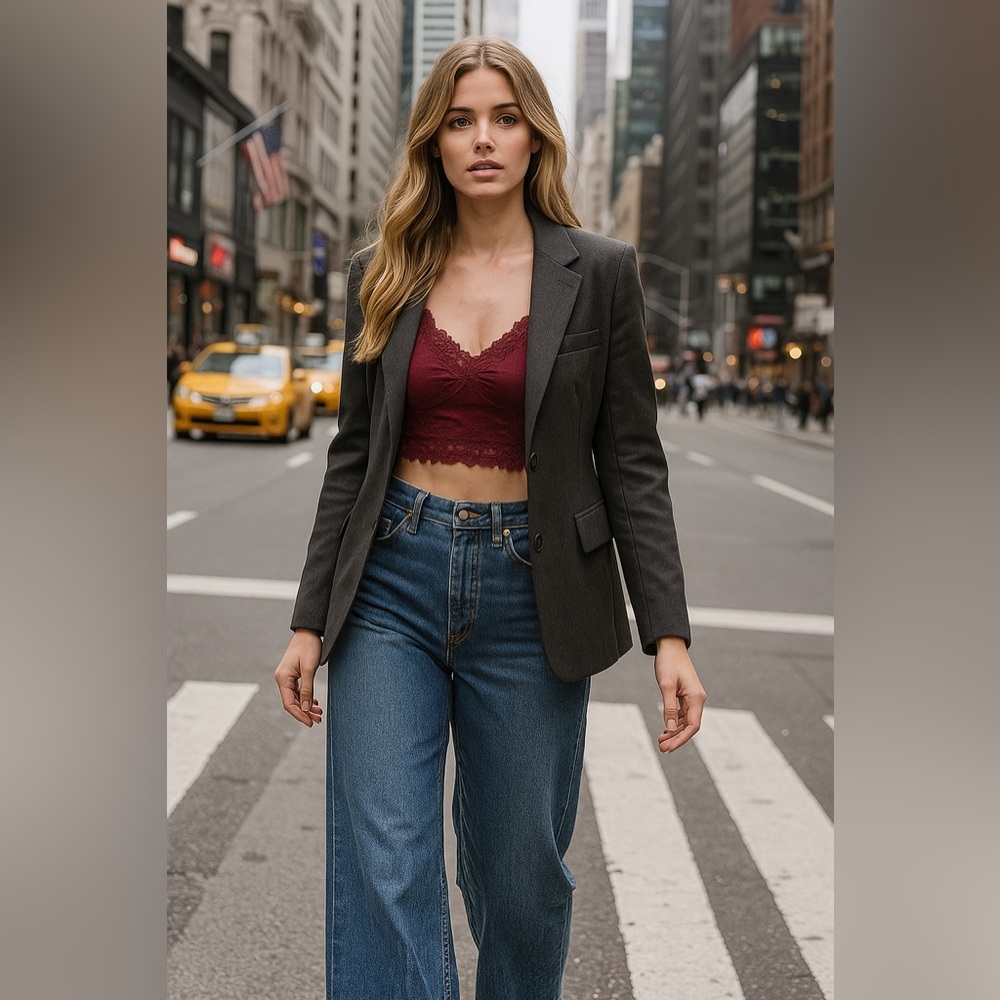 M. Rena Burgundy Lace Bralette